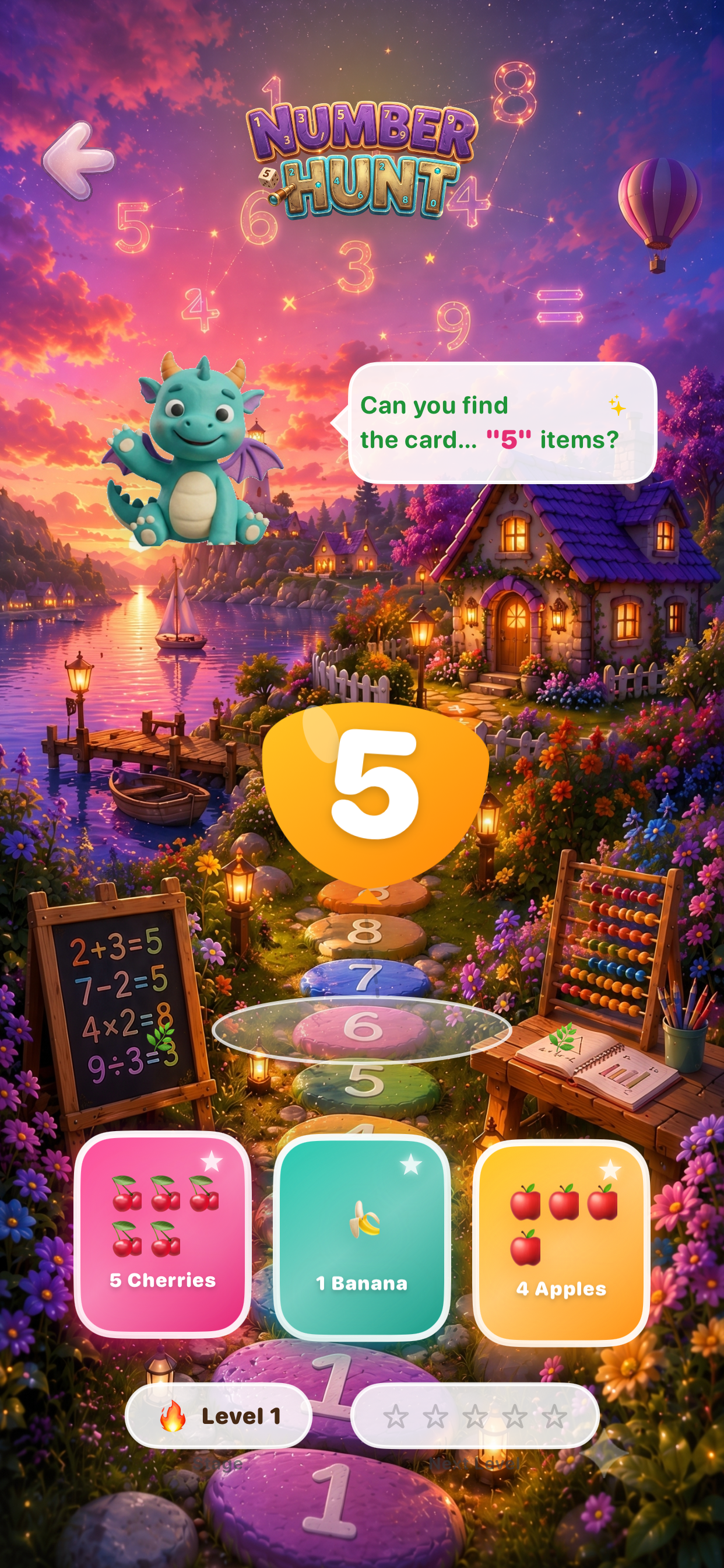 Number Hunt Gameplay Screen