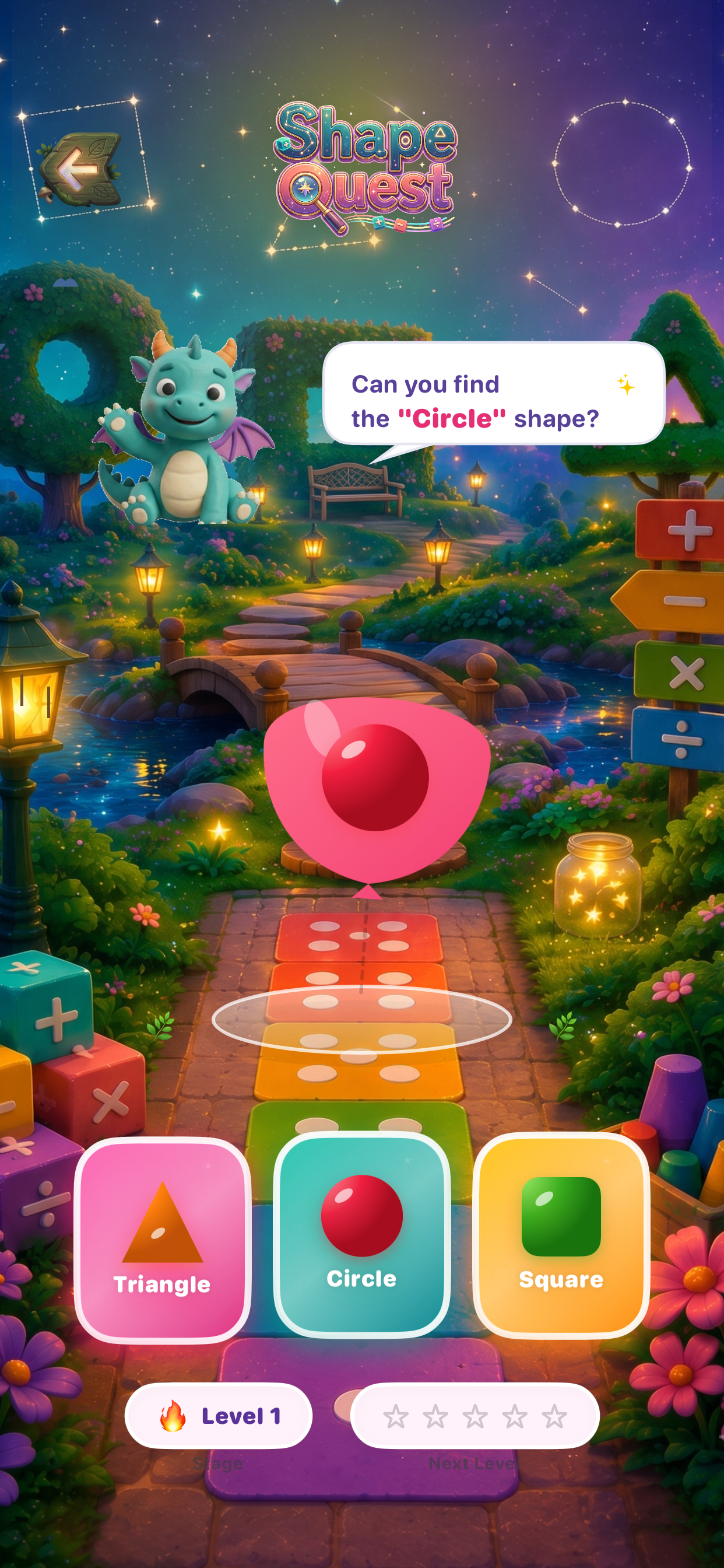 Shape Quest Gameplay Screen